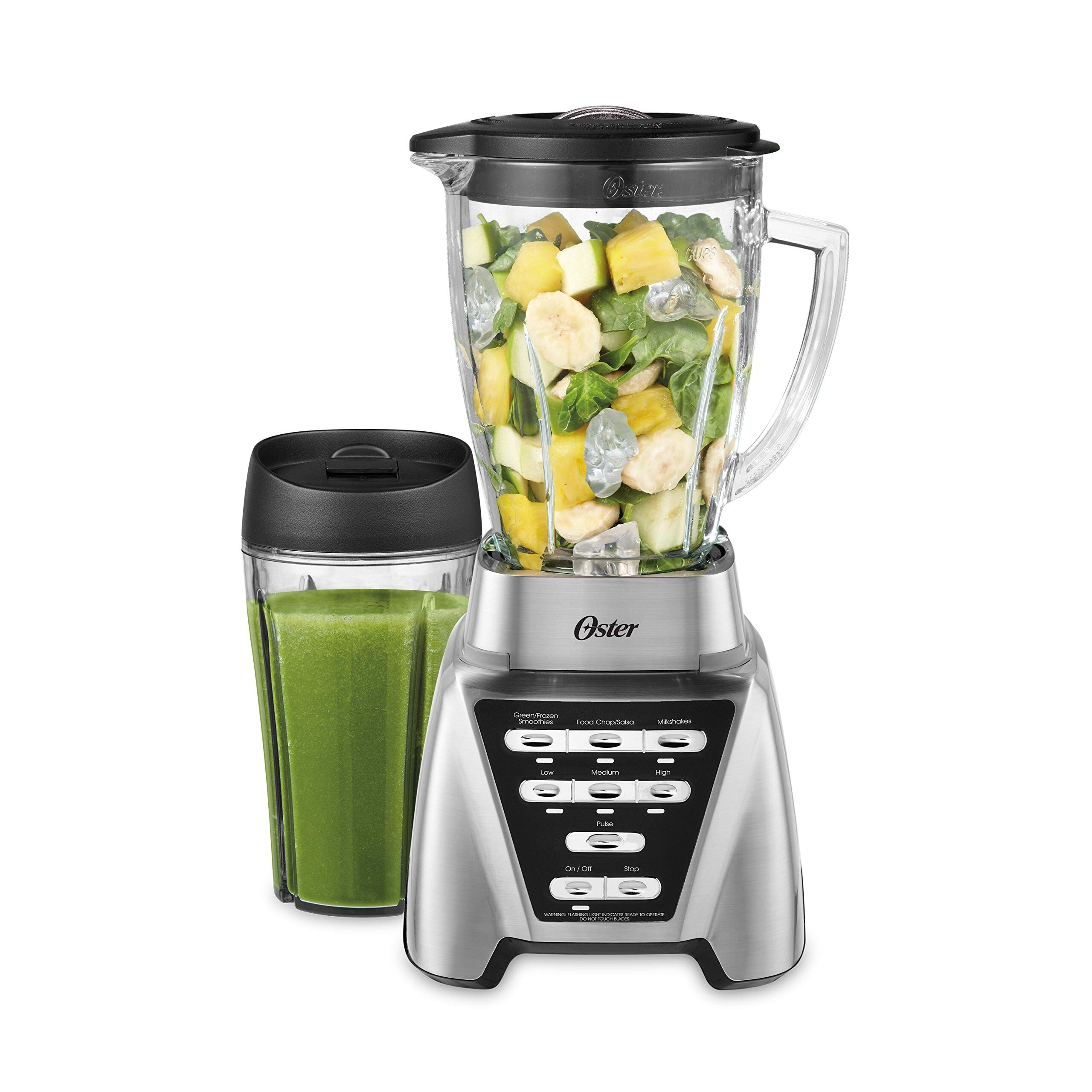 Blender Pro 1200 with Glass Jar 24 Ounce Smoothie Cup Brushed Nickel